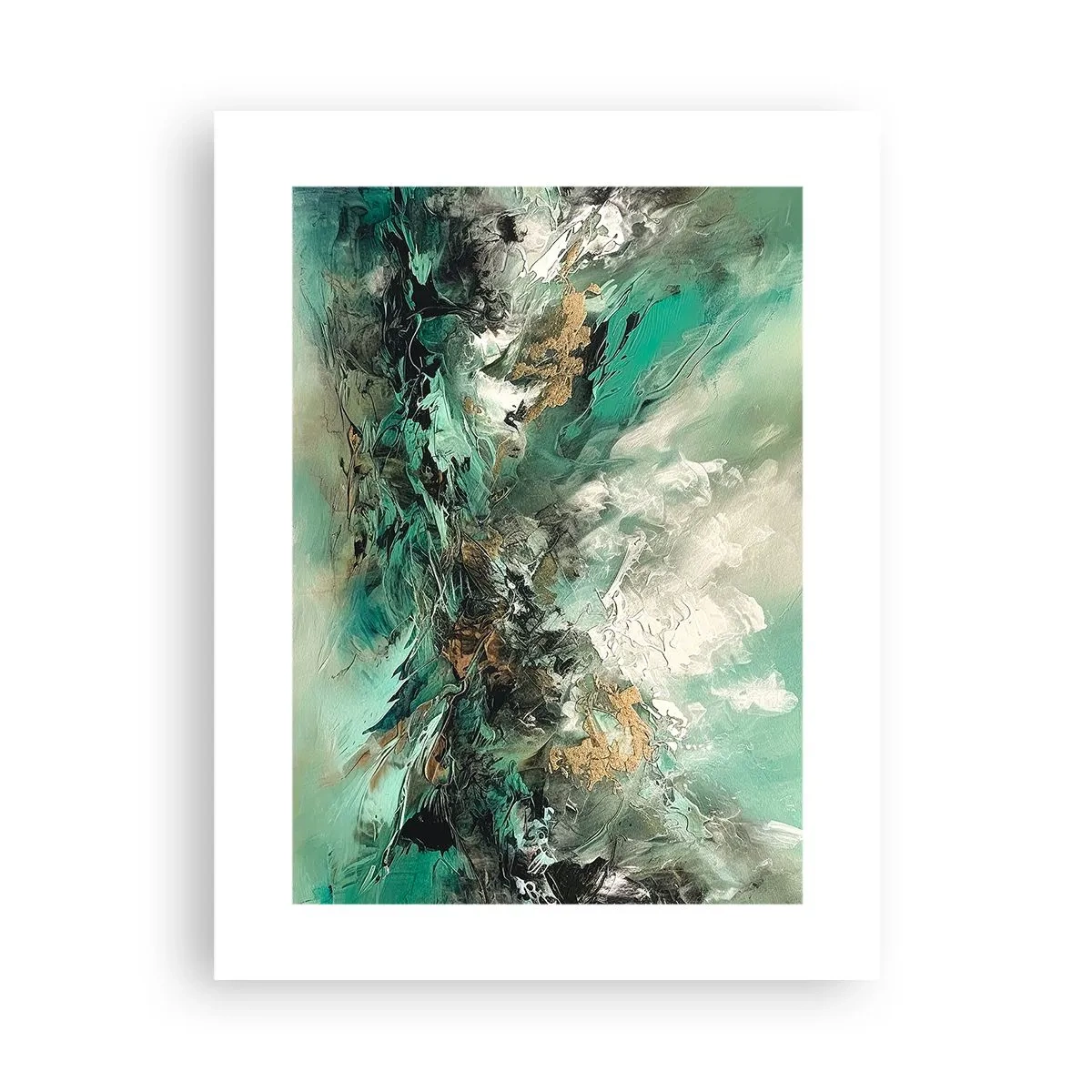 Poster - Fierbere negru-smarald - 30x40 cm