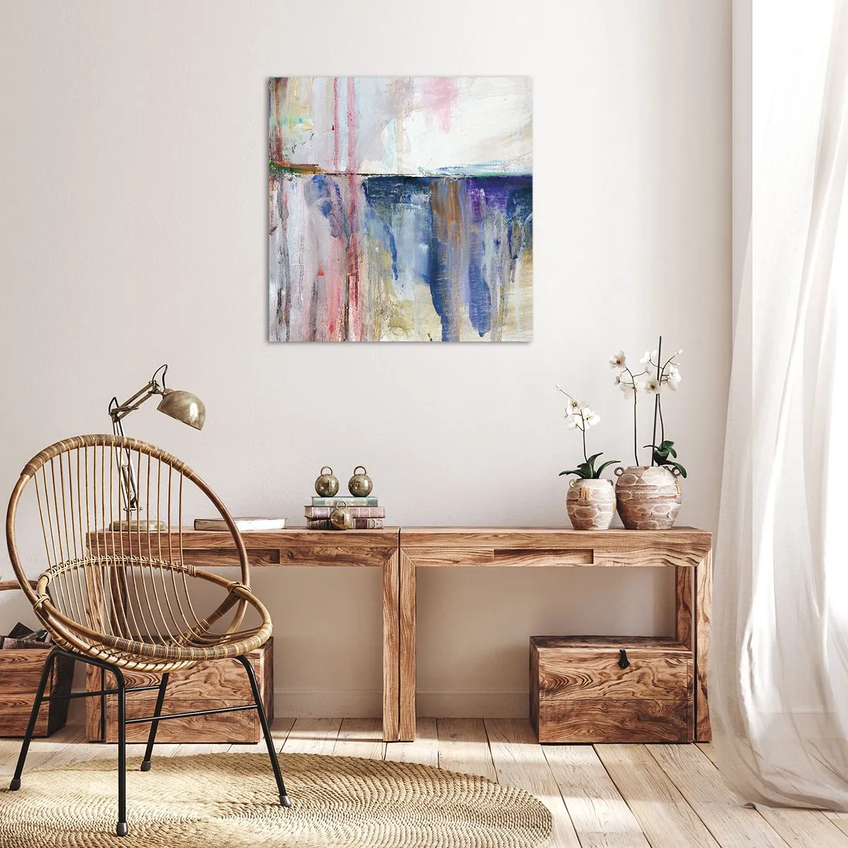 Tablou pe pânză - Impresii și asociații colorate - 30x30 cm