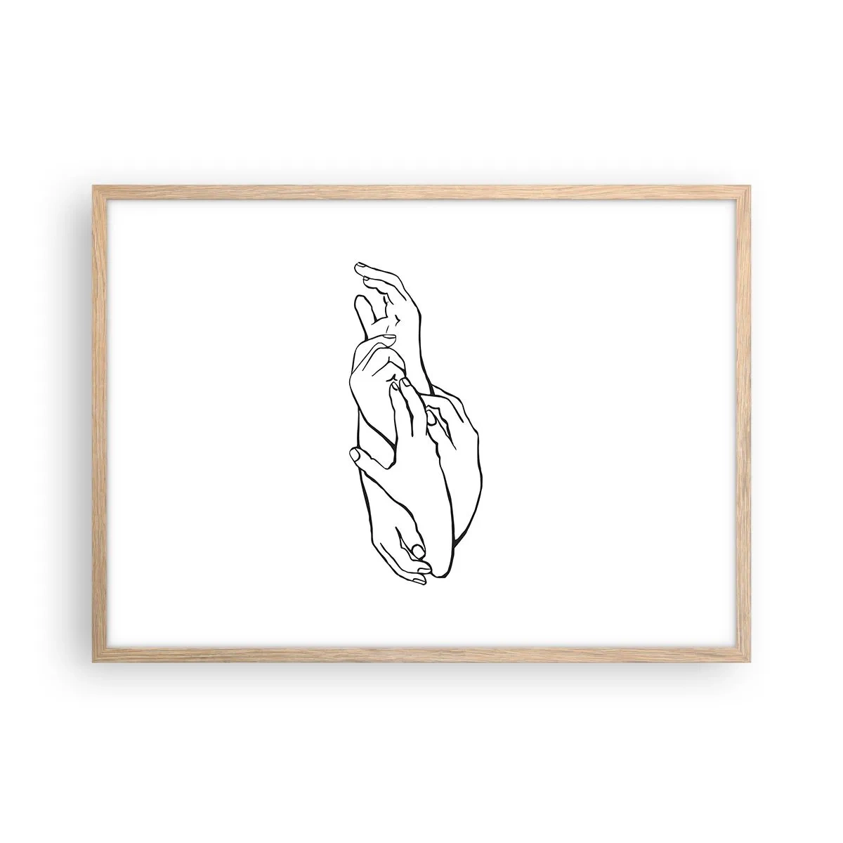Poster în ramă de stejar deschis - Atingere bună - 70x50 cm