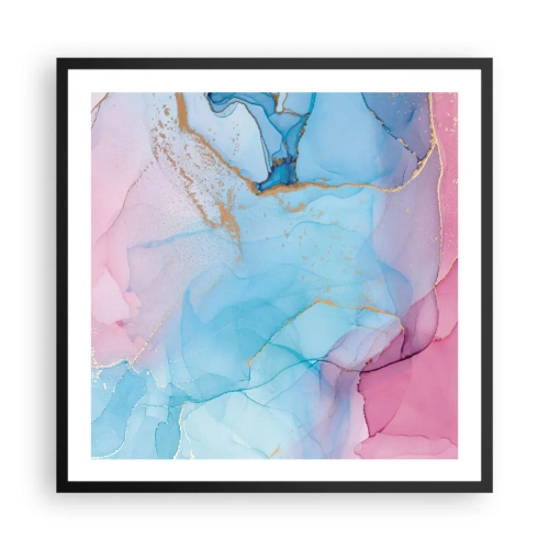 Poster în ramă neagră - Întâlnire și întrepătrundere - 60x60 cm