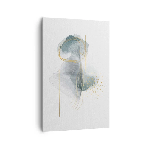 Tablou pe pânză - Despre relația dintre gri și auriu - 80x120 cm