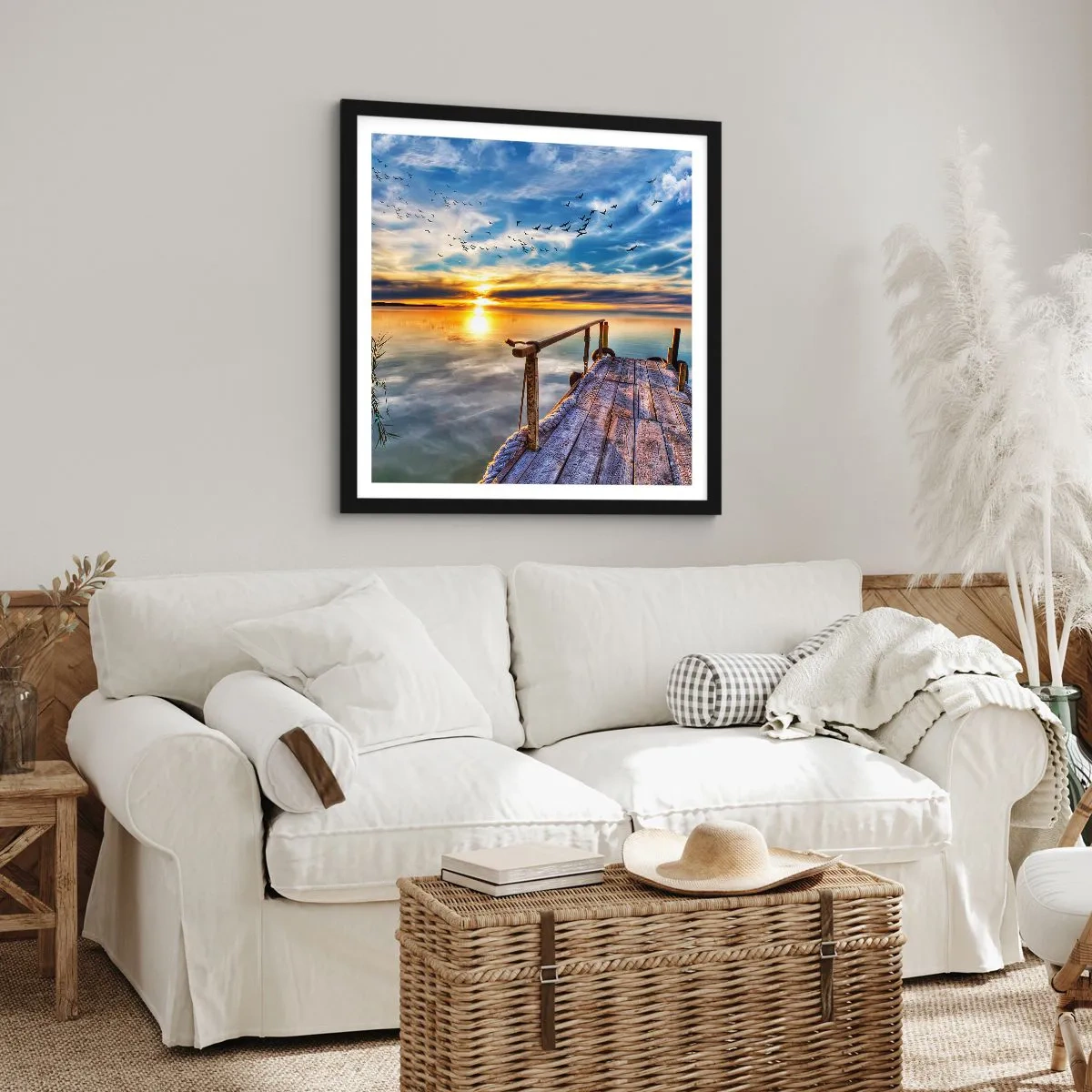 Poster în ramă neagră - Vântul se odihnește - 60x60 cm