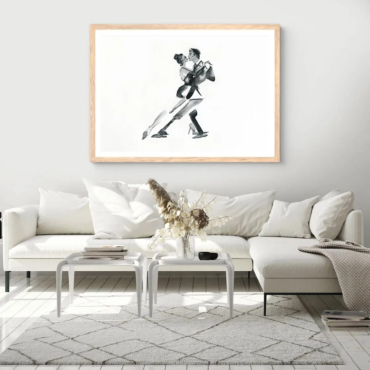 Poster în ramă de stejar deschis - Într-un ritm - 100x70 cm