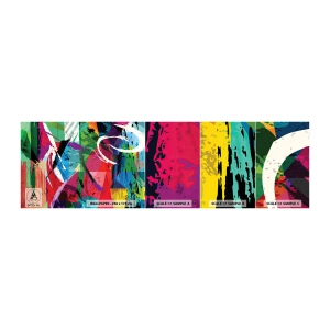 Mostră tapet autocolant Deluxe Sticker - Rapid, vioi și plin de viață - Abstracția, Bucată, Artă Modernă - 100x30 cm