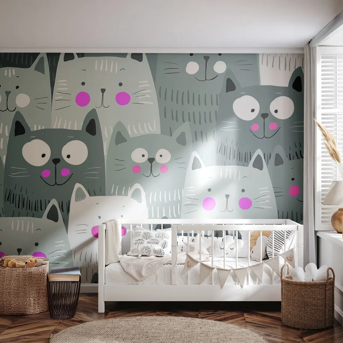 Tapet Premium Canvas - Lumea felină - Pentru copii, Pisică, Animale - 250x175 cm