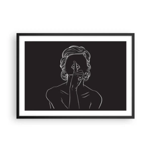 Poster în ramă neagră - Frumusețea înflorește în tăcere - 70x50 cm