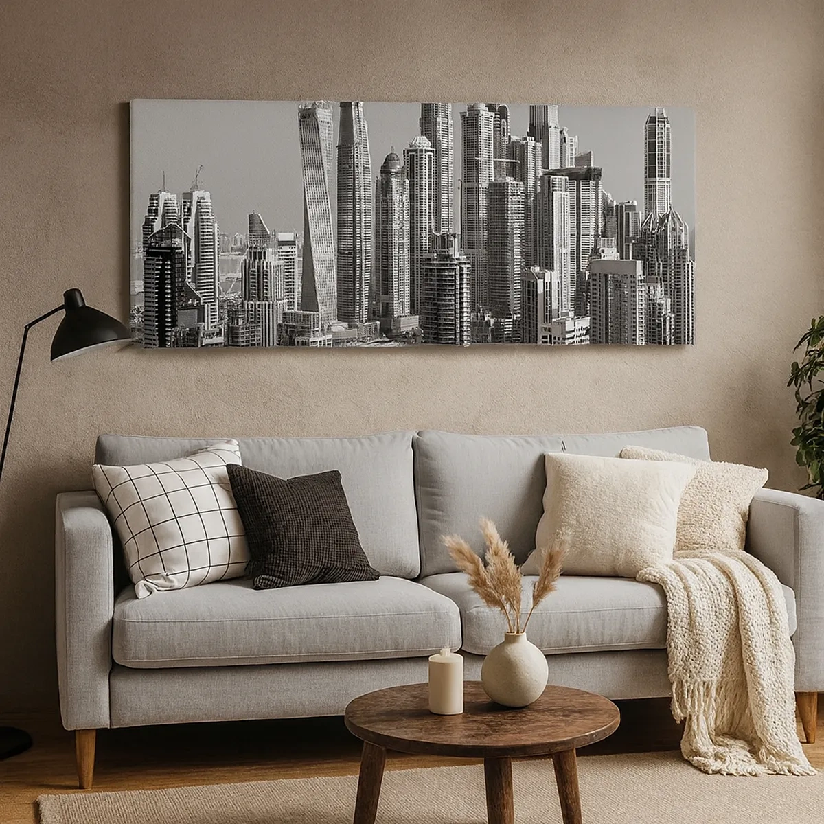 Tablou pe pânză - Orașul de deasupra deșertului - 30x30 cm