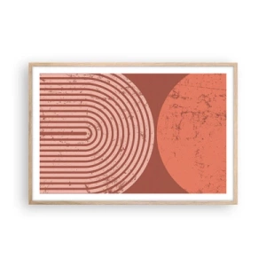 Poster în ramă de stejar deschis - Relație strânsă - 91x61 cm