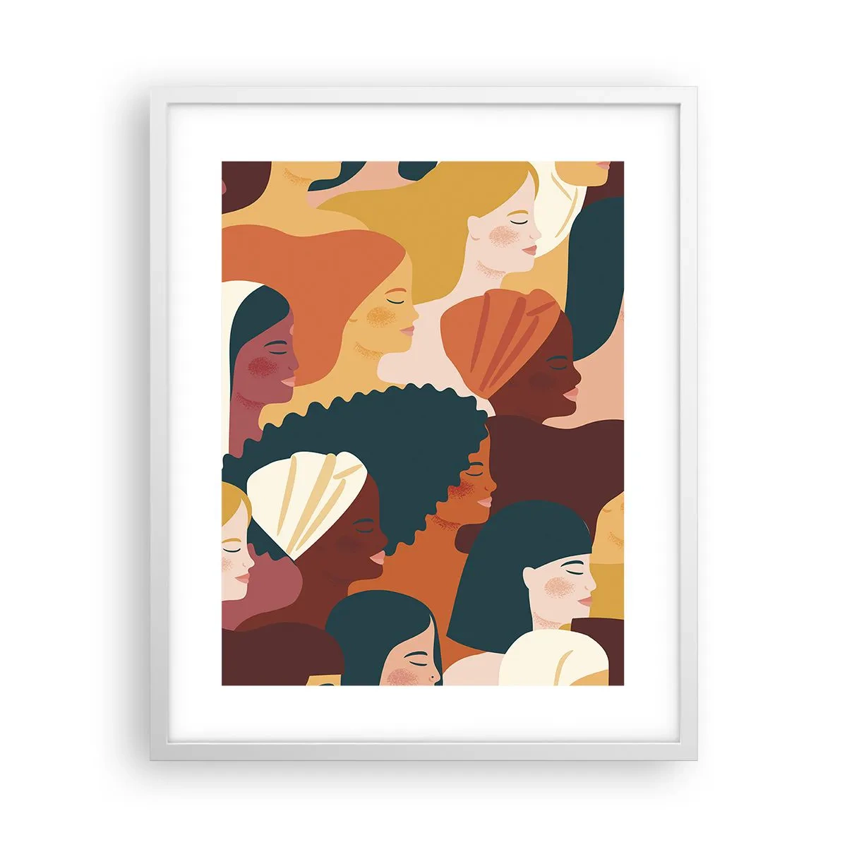 Poster în ramă albă - Numai feminitate - 40x50 cm