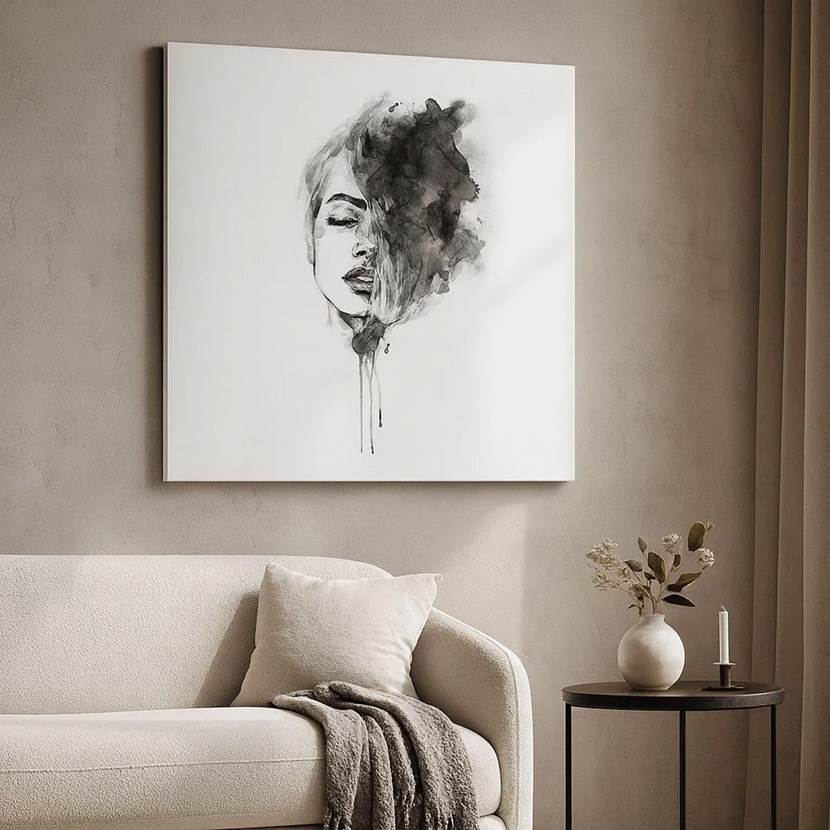 Tablou pe pânză - La ce visează frumoasa - 30x30 cm