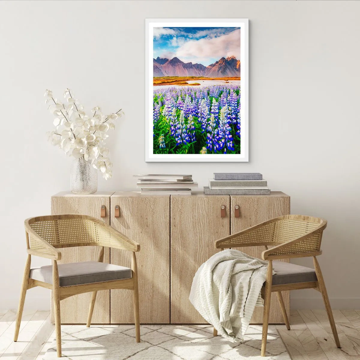 Poster în ramă albă - Putere și severitate alături de blândețe - 40x50 cm