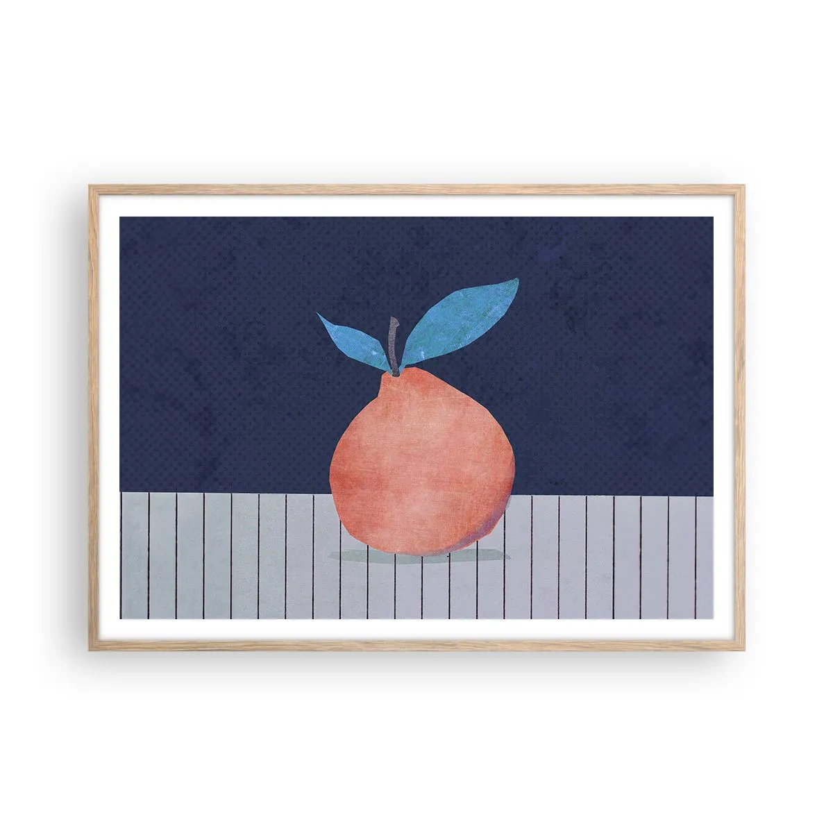 Poster în ramă de stejar deschis - Convexitate și plan - 100x70 cm