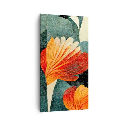 Tablou pe pânză - Căldura de la tropice și răcoarea verdeței - 55x100 cm