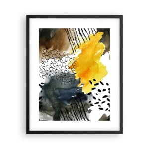 Poster în ramă neagră - O întâlnire a elementelor - 40x50 cm