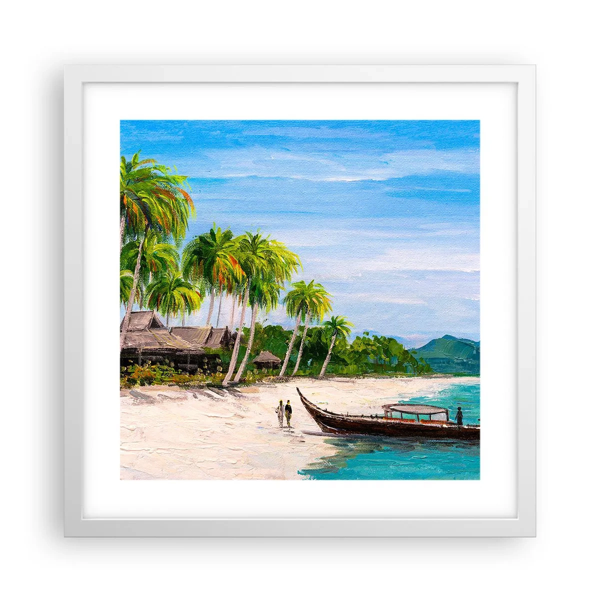 Poster în ramă albă - Un vis exotic - 40x40 cm