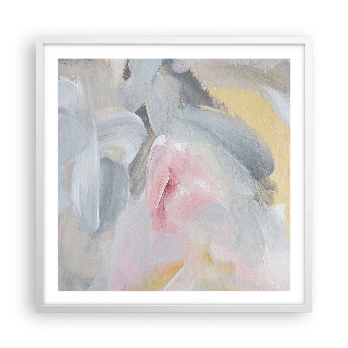 Poster în ramă albă - Într-o lume de pastel - 60x60 cm