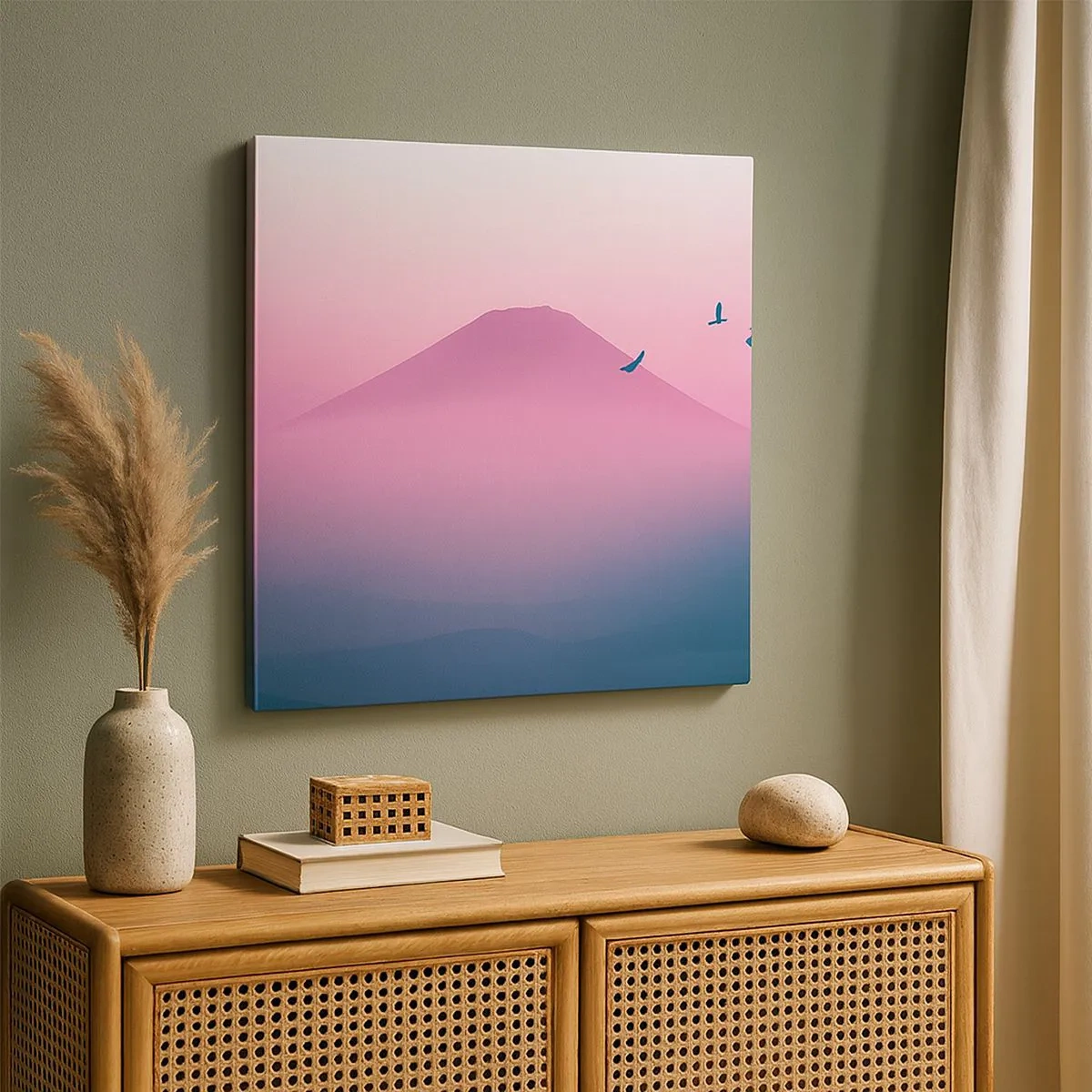 Tablou pe pânză - Călători deasupra norilor - 30x30 cm