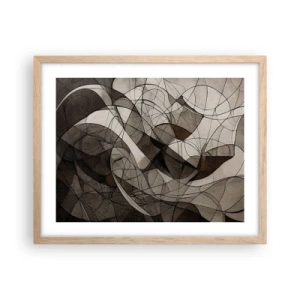 Poster în ramă de stejar deschis - Circulația culorilor pământului - 50x40 cm