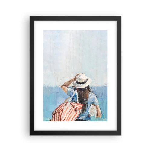 Poster în ramă neagră - Bine ați venit în concediu - 30x40 cm