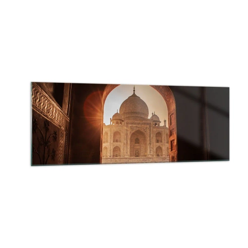 Tablou pe sticlă - Un monument al iubirii nepământene - 140x50 cm