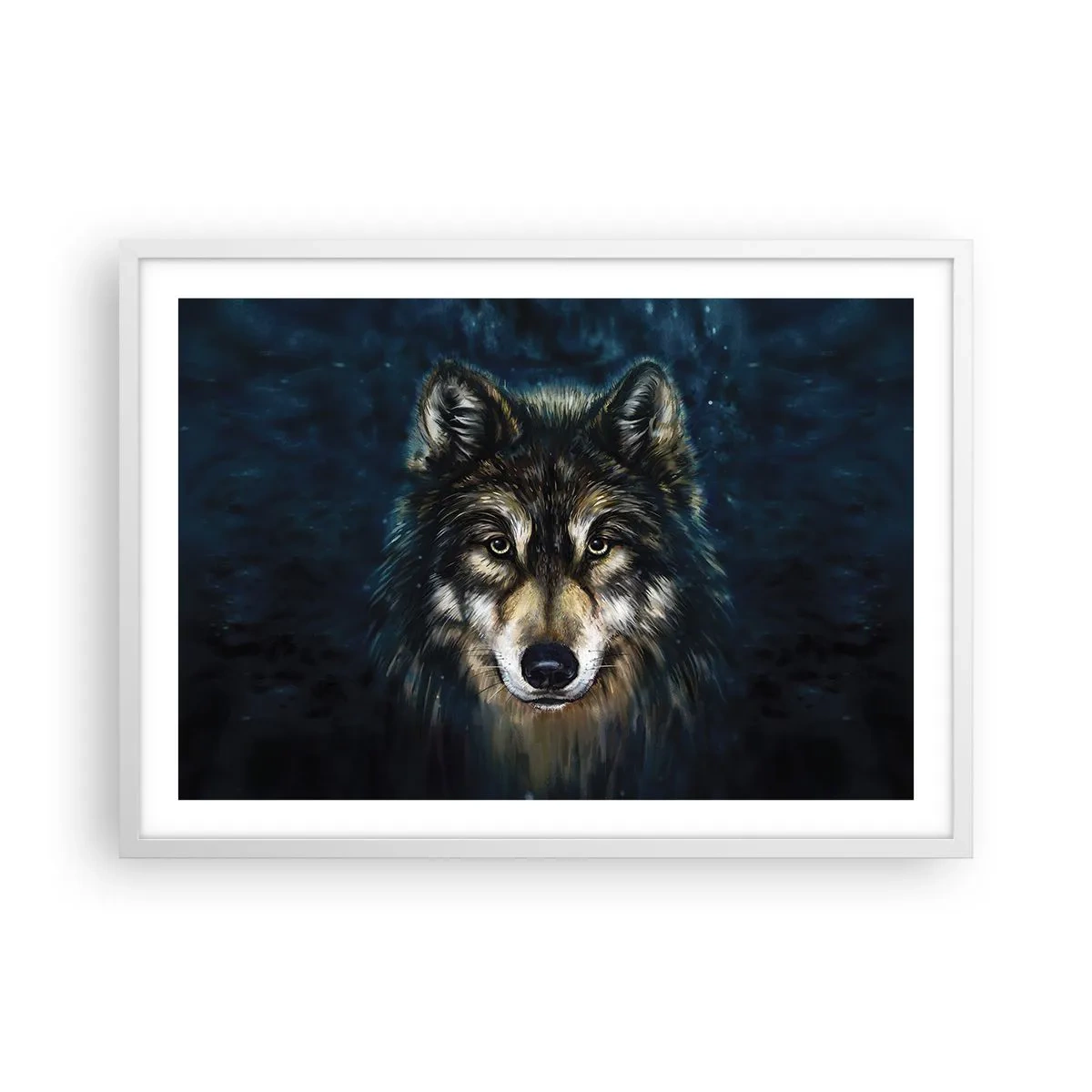 Poster în ramă albă - Alfa? Și omega - 70x50 cm