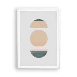 Poster în ramă albă - Roată cu roată - 70x100 cm