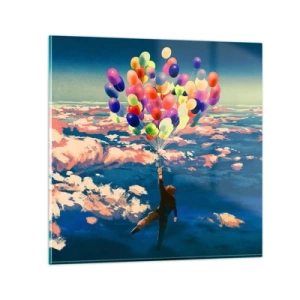 Tablou pe sticlă - Un vis din copilărie devenit realitate - 60x60 cm