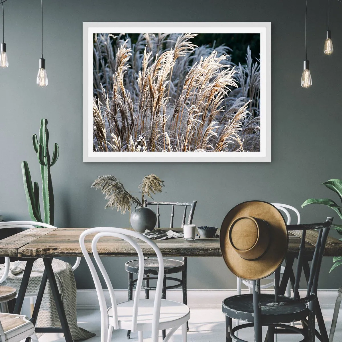 Poster în ramă albă - Împodobite cu brumă - 70x50 cm