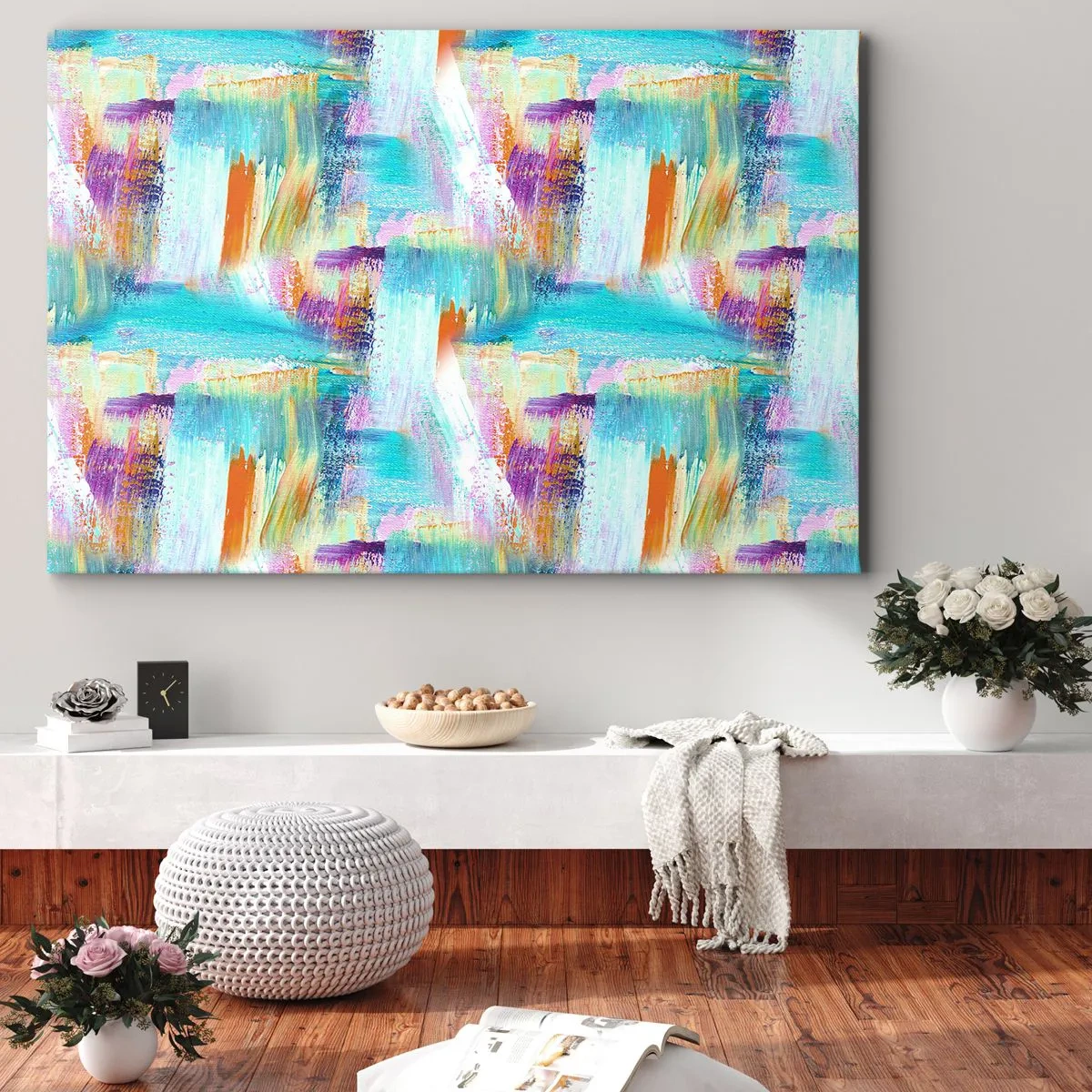 Tablou pe pânză - Mâzgălire veselă - 100x70 cm