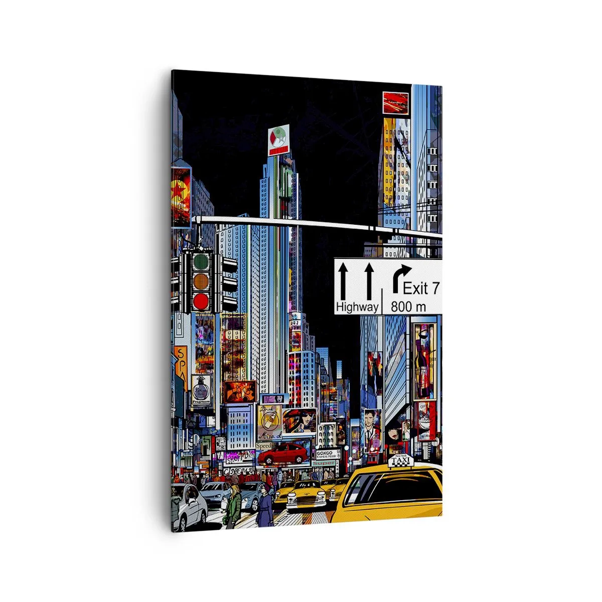 Tablou pe pânză - O noapte mare și comică - 80x120 cm