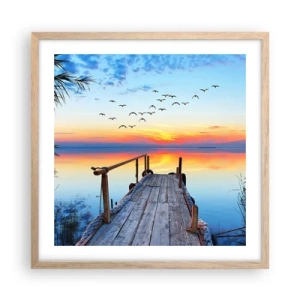 Poster în ramă de stejar deschis - E timpul să ne întoarcem... - 50x50 cm