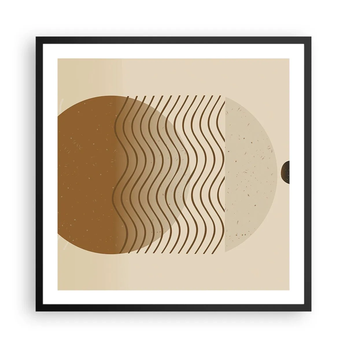 Poster în ramă neagră - Despre originea figurilor geometrice - 60x60 cm