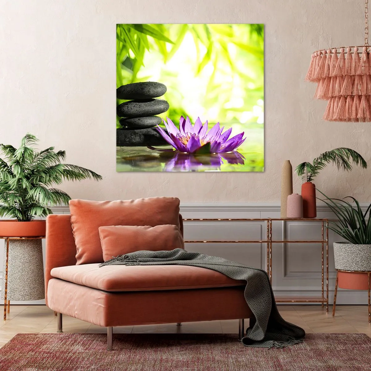 Tablou pe pânză - Într-o colibă de bambus - 70x70 cm