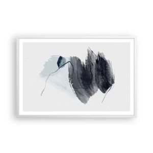 Poster în ramă albă - Intensitate și mișcare - 91x61 cm