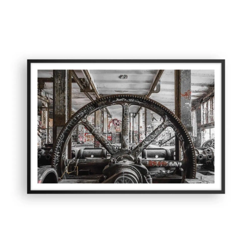 Poster în ramă neagră - Viața secretă a unei fabrici - 91x61 cm