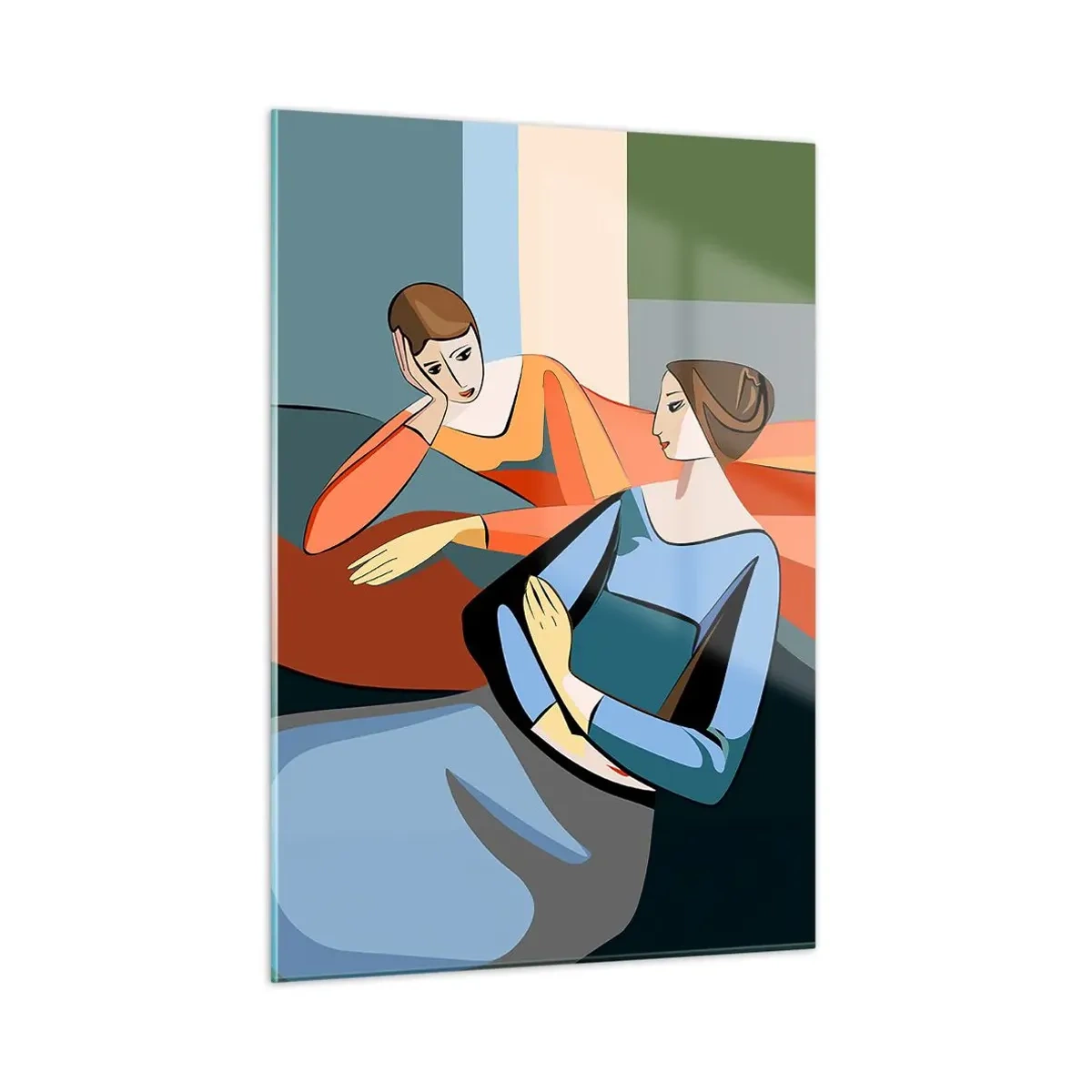 Tablou pe sticlă - Un moment de confidențe - 50x70 cm