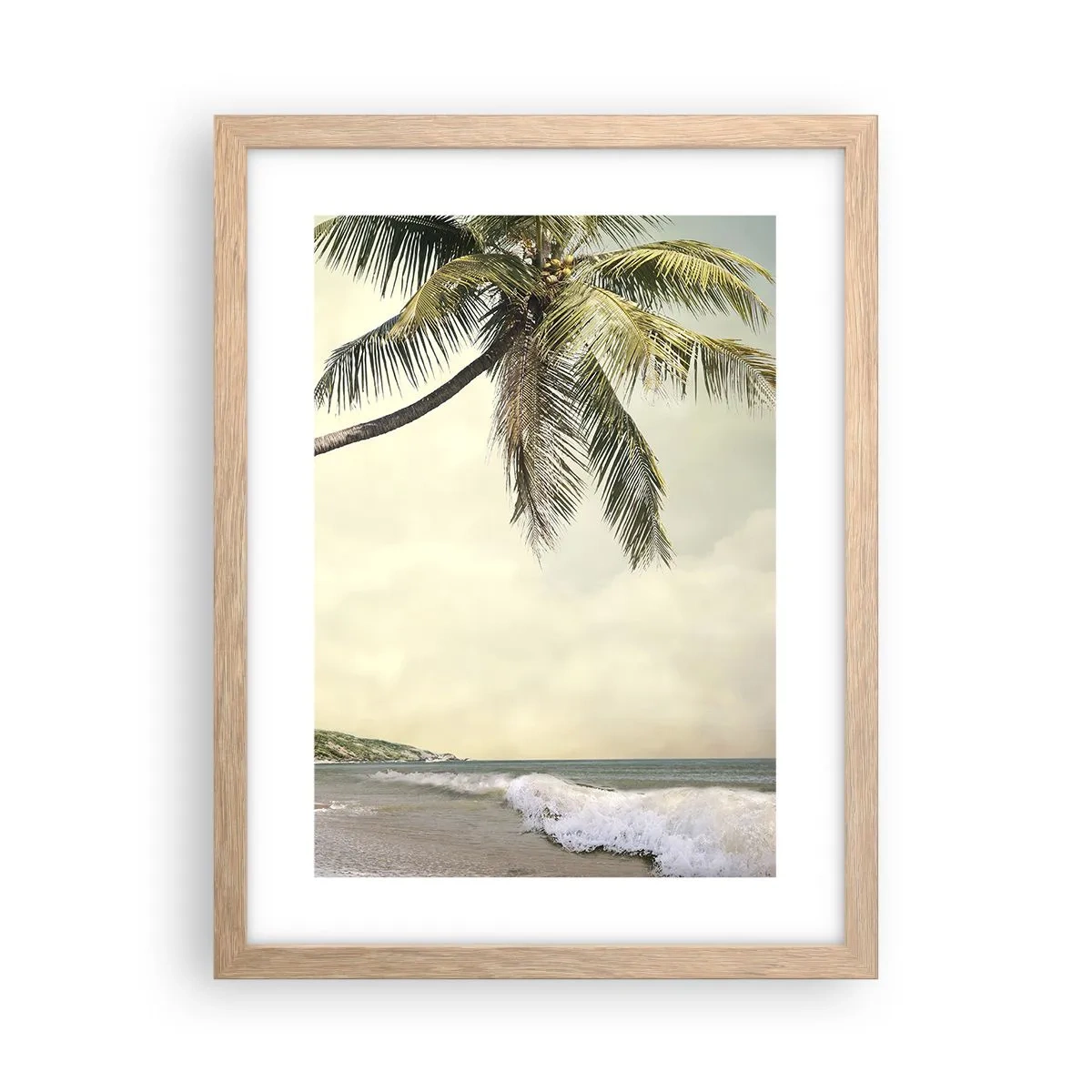 Poster în ramă de stejar deschis - Vis tropical - 30x40 cm