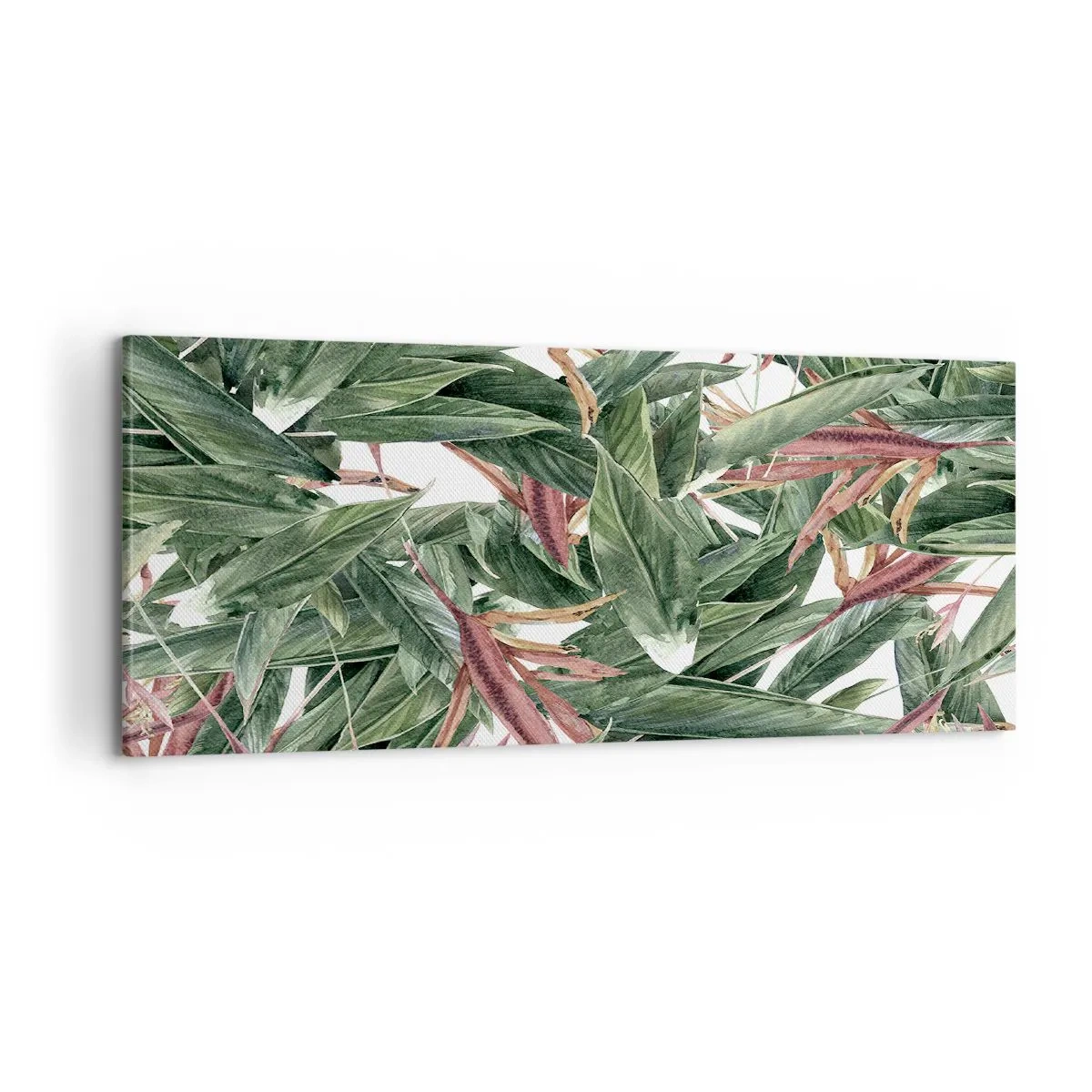 Tablou pe pânză - Tufișuri de smarald și liliac - 100x40 cm