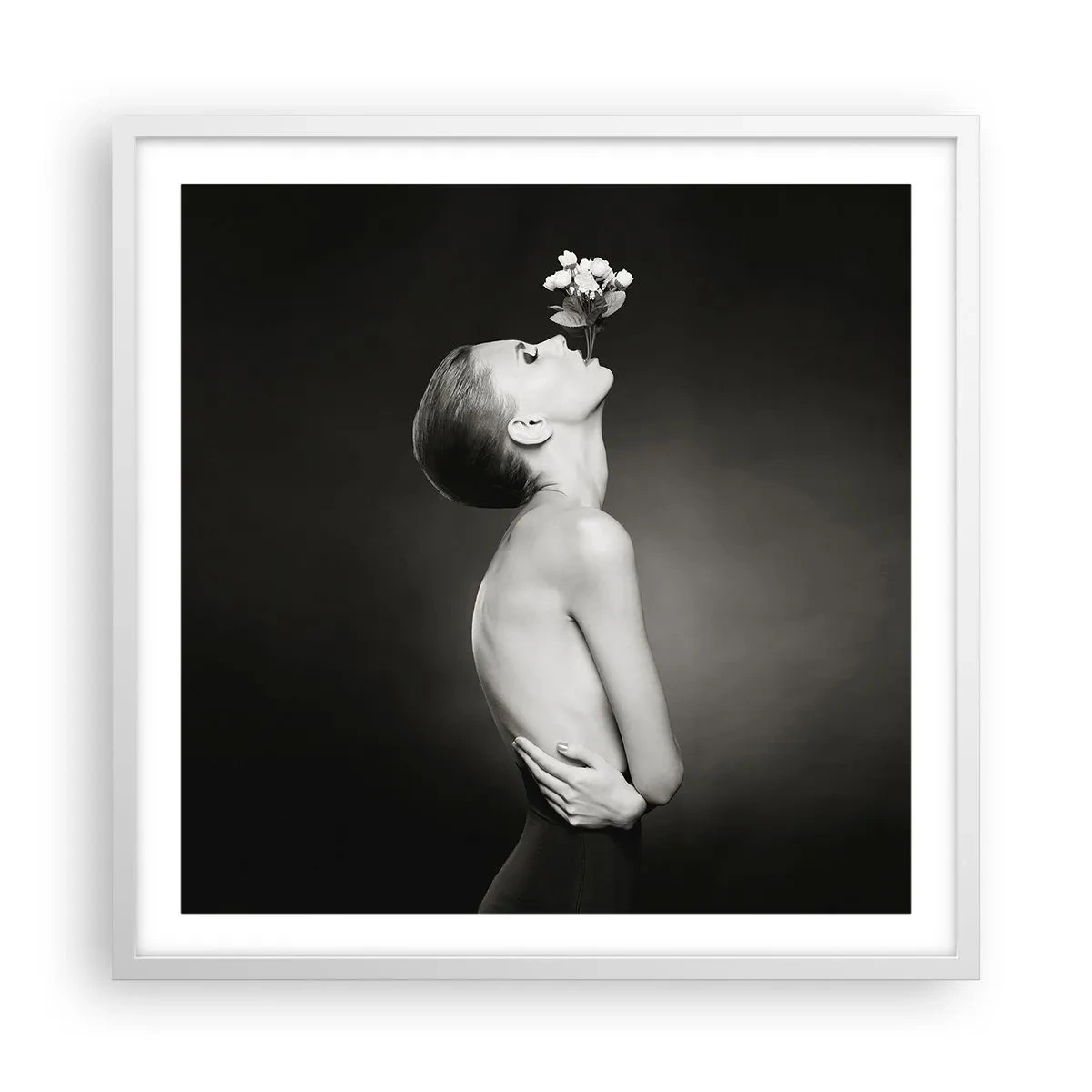 Poster în ramă albă - Eleganță excentrică - 60x60 cm