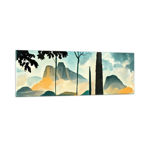 Tablou pe sticlă - Din ce în ce mai sus - 90x30 cm