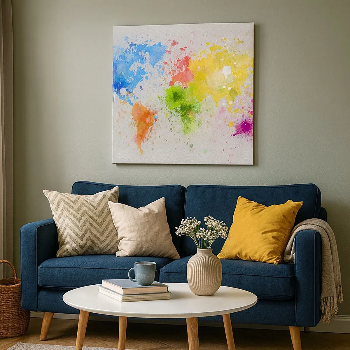 Tablou pe pânză - Toate culorile lumii - 30x30 cm