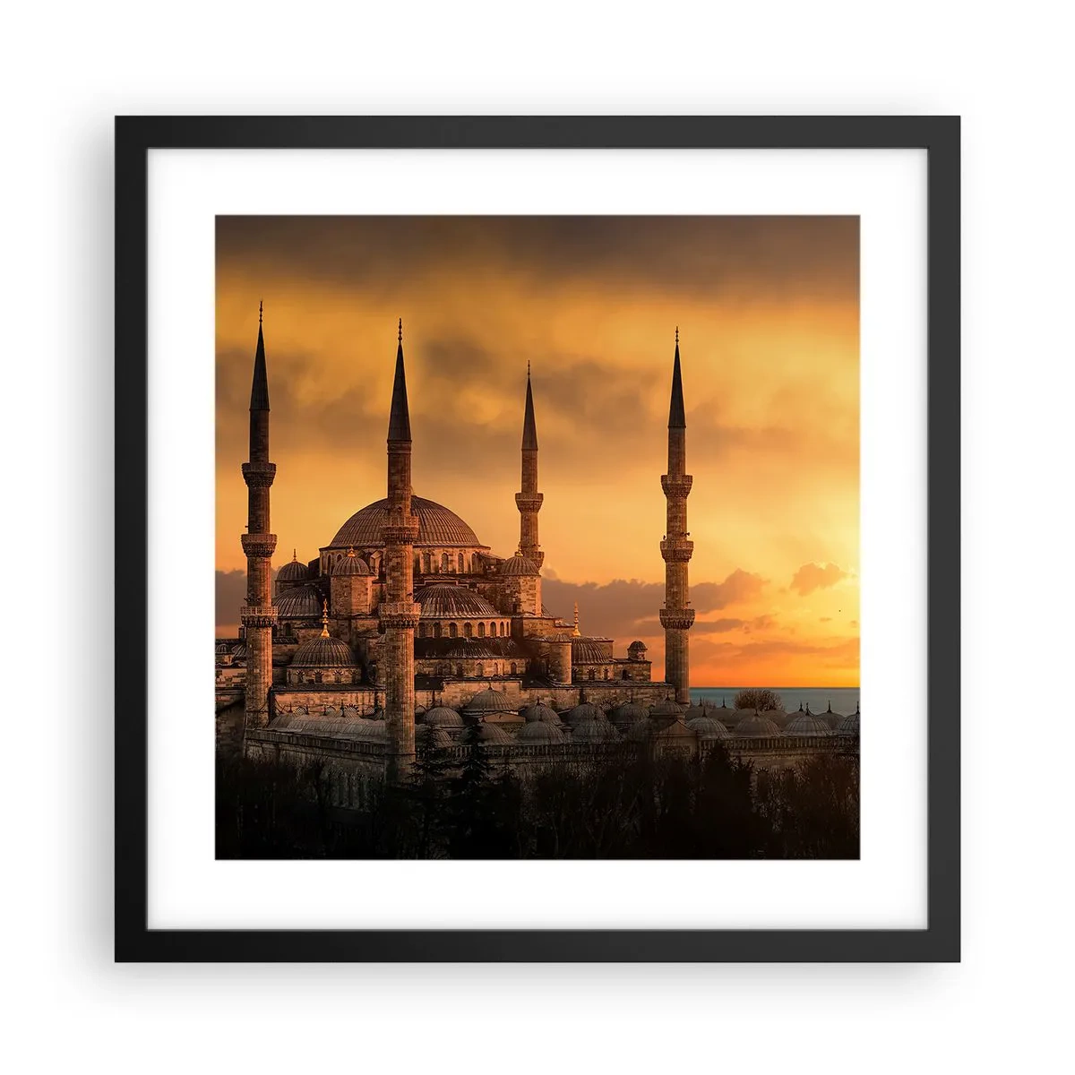 Poster în ramă neagră - Dumnezeu este mare - 40x40 cm