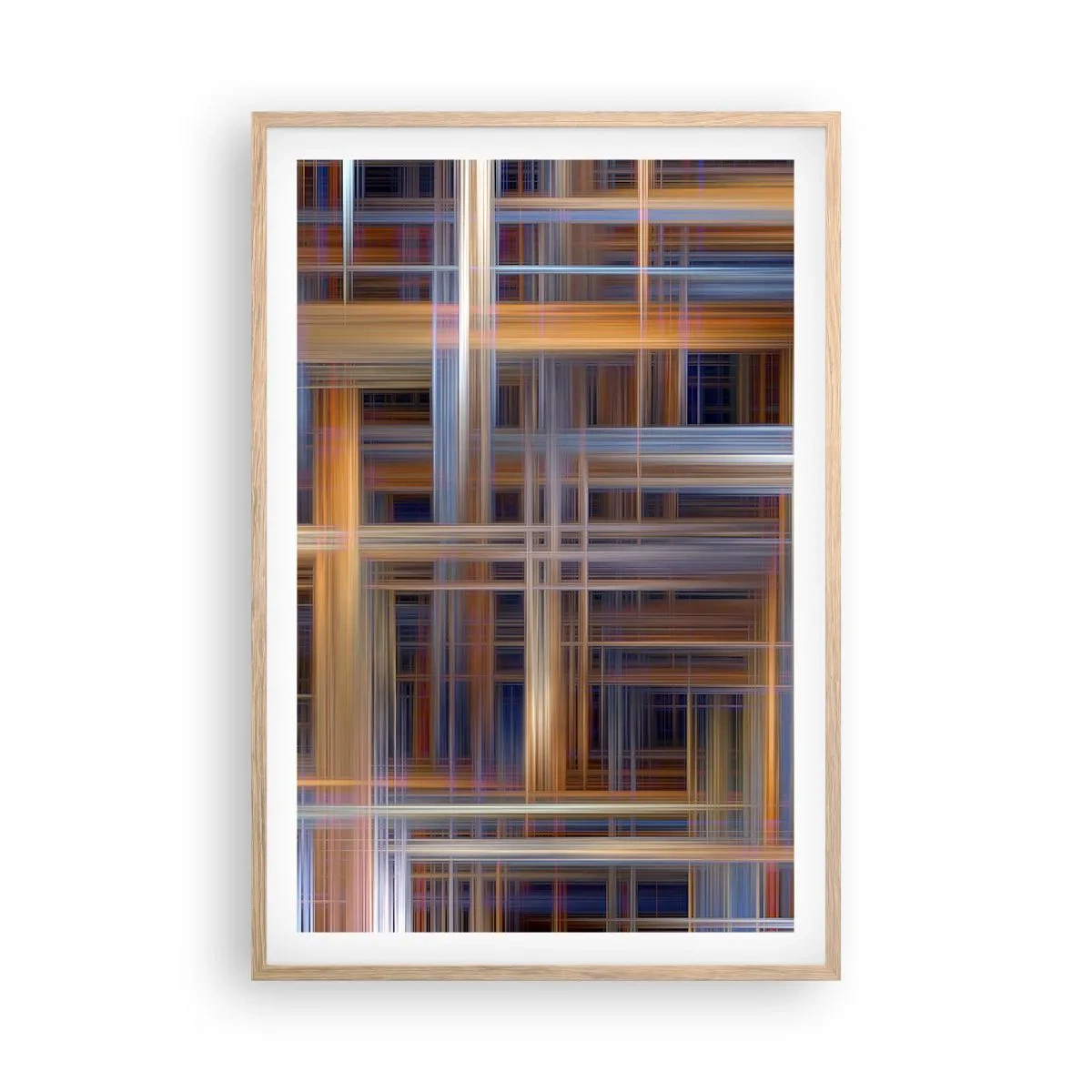 Poster în ramă de stejar deschis - Țesut din lumină - 61x91 cm