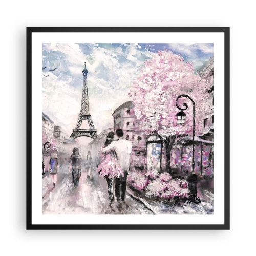 Poster în ramă neagră - Dacă ar fi să te îndrăgostești, atunci doar de... - 60x60 cm