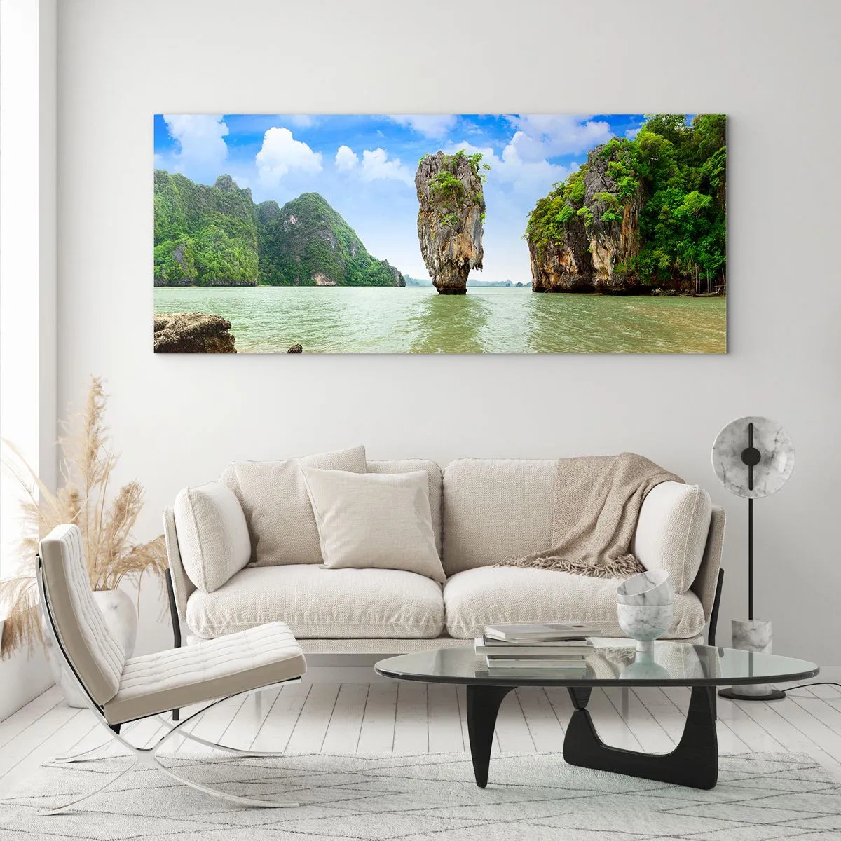 Tablou pe sticlă - Minuni naturale stâncoase - 90x30 cm