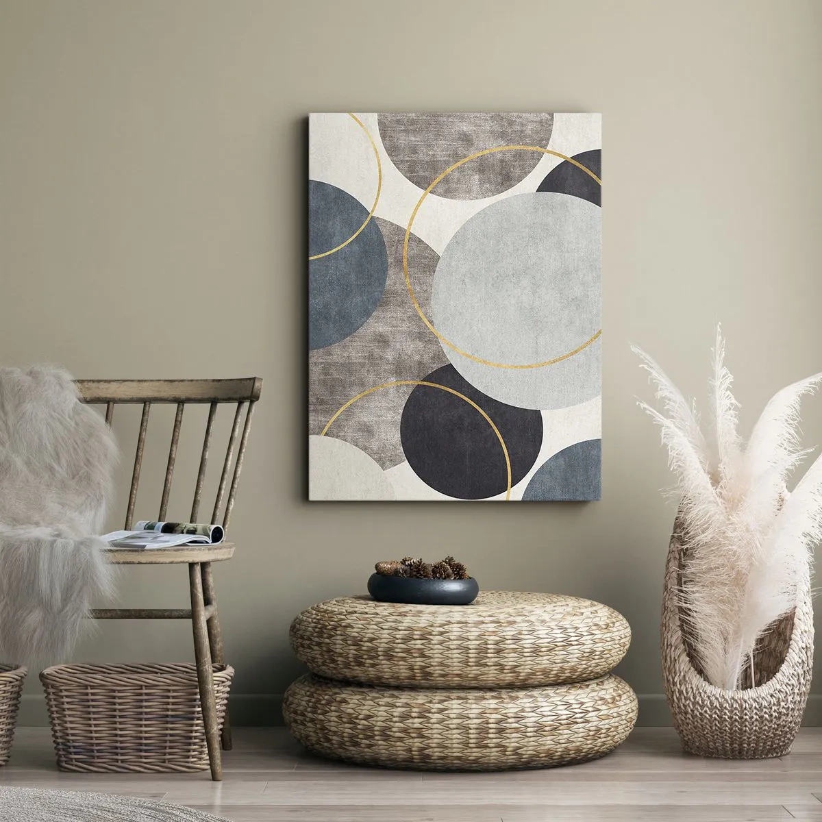 Tablou pe pânză - Roată cu roată - 45x80 cm