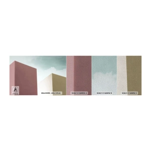 Mostră tapet Premium Sand - Geometria unei veri însorite - Clădiri, Arhitectură, Tridimensional - 100x30 cm