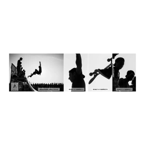 Mostră tapet autocolant Deluxe Sticker - Eroi și spectatori - Skate Park, Skateboard, Sport - 100x30 cm