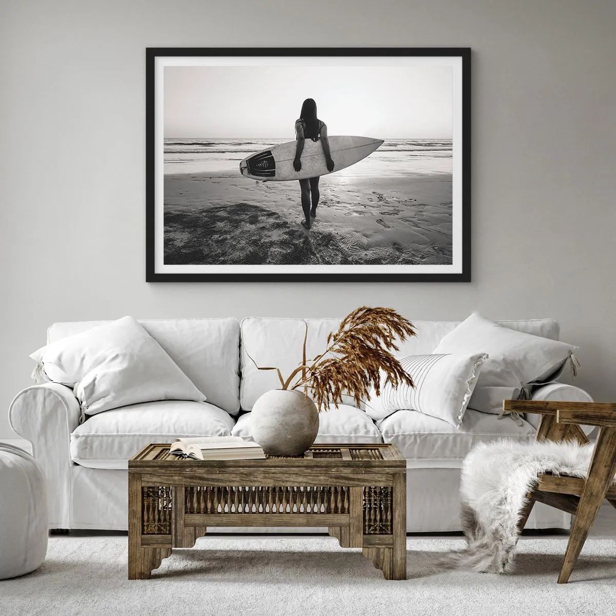 Poster în ramă neagră - Fiica valului mării - 40x30 cm