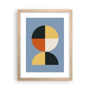 Poster în ramă de stejar deschis - Uită-te și numără - 30x40 cm